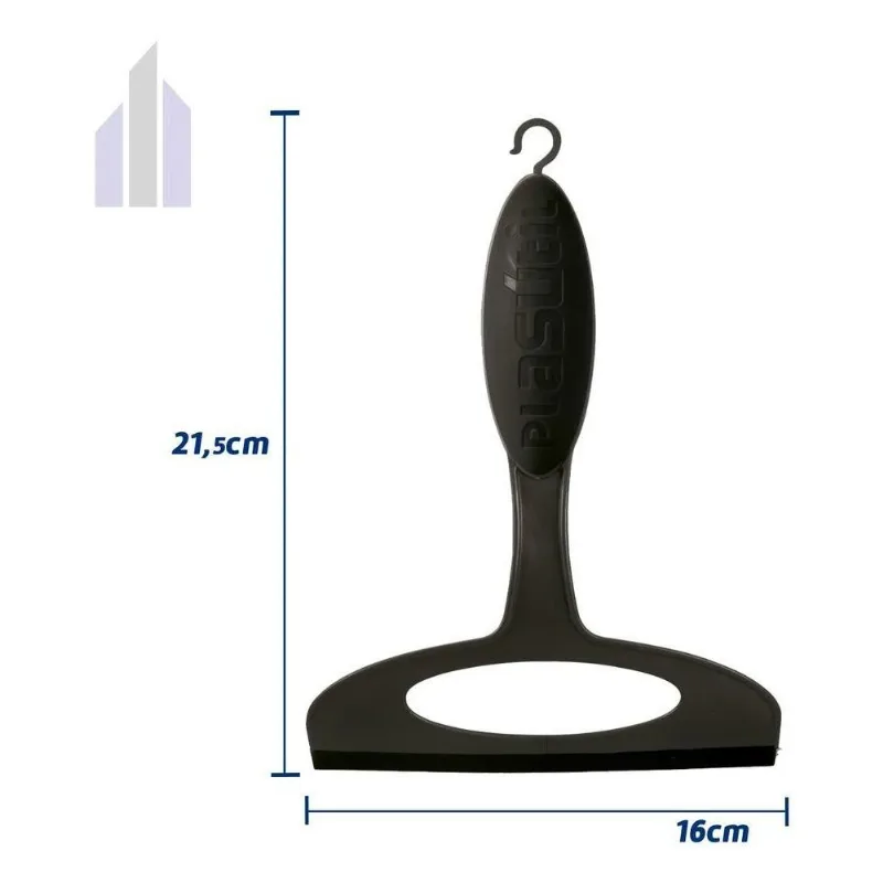 Rodinho De Pia Plástico 16cm Preto Plasútil