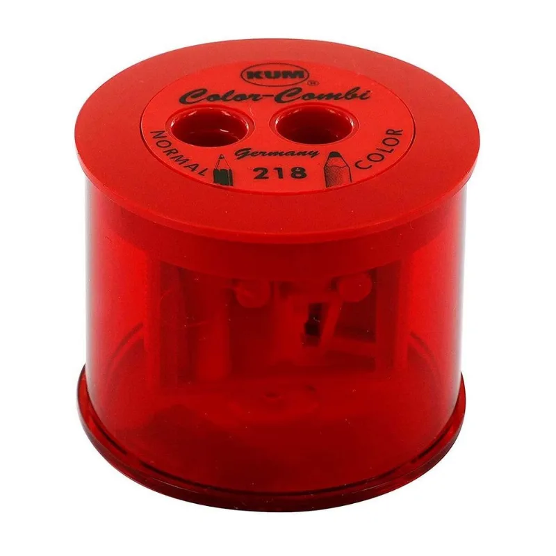 Apontador Duplo Com Deposito Kum 218t 8mm Vermelho