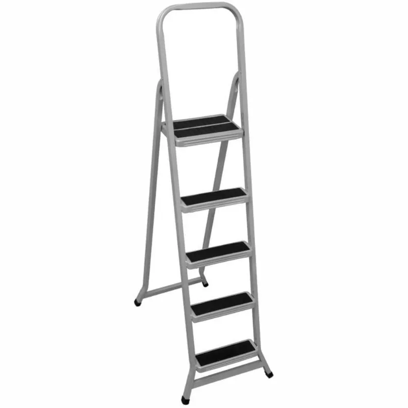 Escada Leve Fort Prata 5 Degraus - 013005 - Açomix Escada Leve E Forte Prata 5 Degraus - 013005 - Açomix
