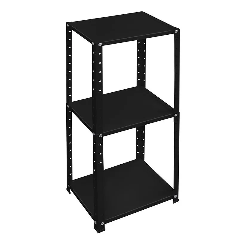 Armário Estante Compacta 3 Prateleiras Aco 30x42x105,5 Preta