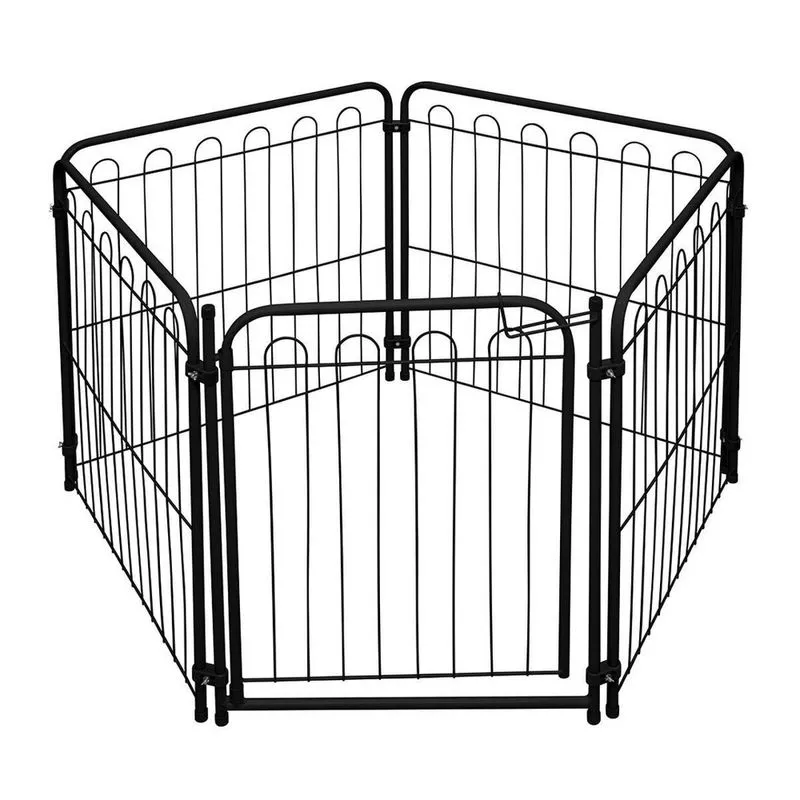 Cercado Pet Cachorro Caes Dobrável 4 Lados 69Cm Preto