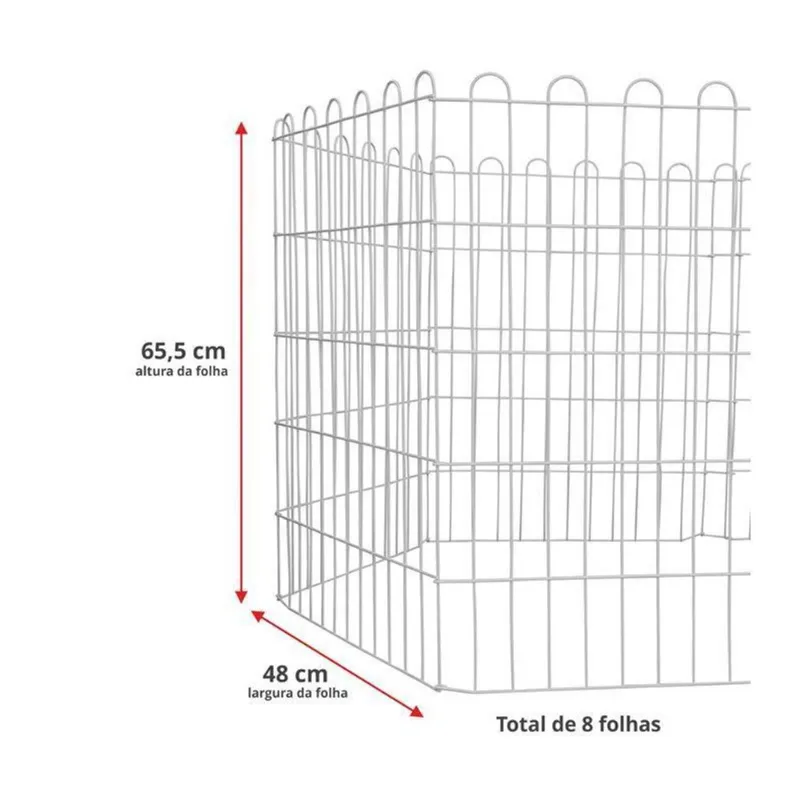Cercado Pet 65x48cm Aramado Açomix