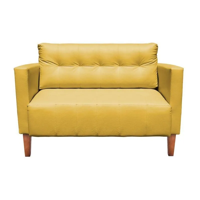 Sofá Retrô Namoradeira 2L Livia Corino Amarelo