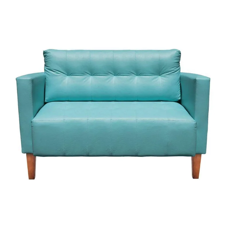 Sofá Retrô Namoradeira 2L Livia Corino Azul Turquesa