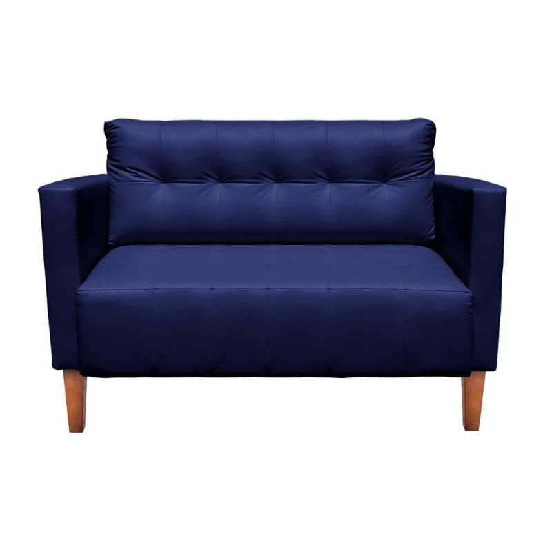 Sofá Retrô Namoradeira 2L Livia Corino Azul Marinho
