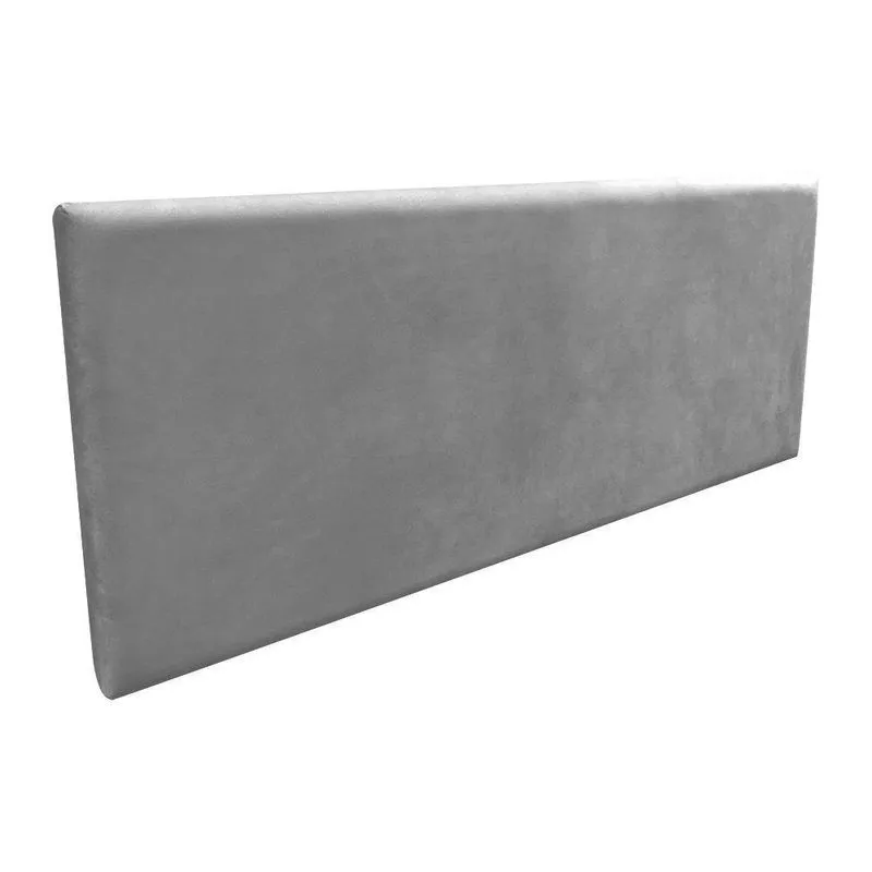 Cabeceira Painel Clean Box Casal 140cm Suede Grafite D'Rossi