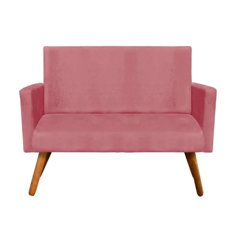 Namoradeira Nina Suede Pés Palito Castanho Rose
