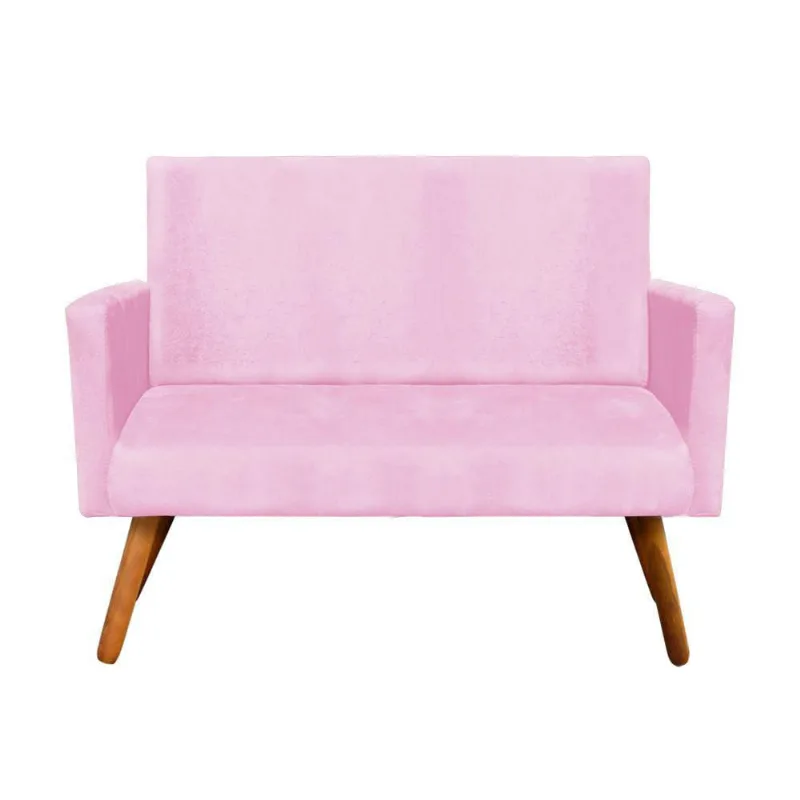 Namoradeira Nina Suede Pés Palito Castanho Rosa Bebê