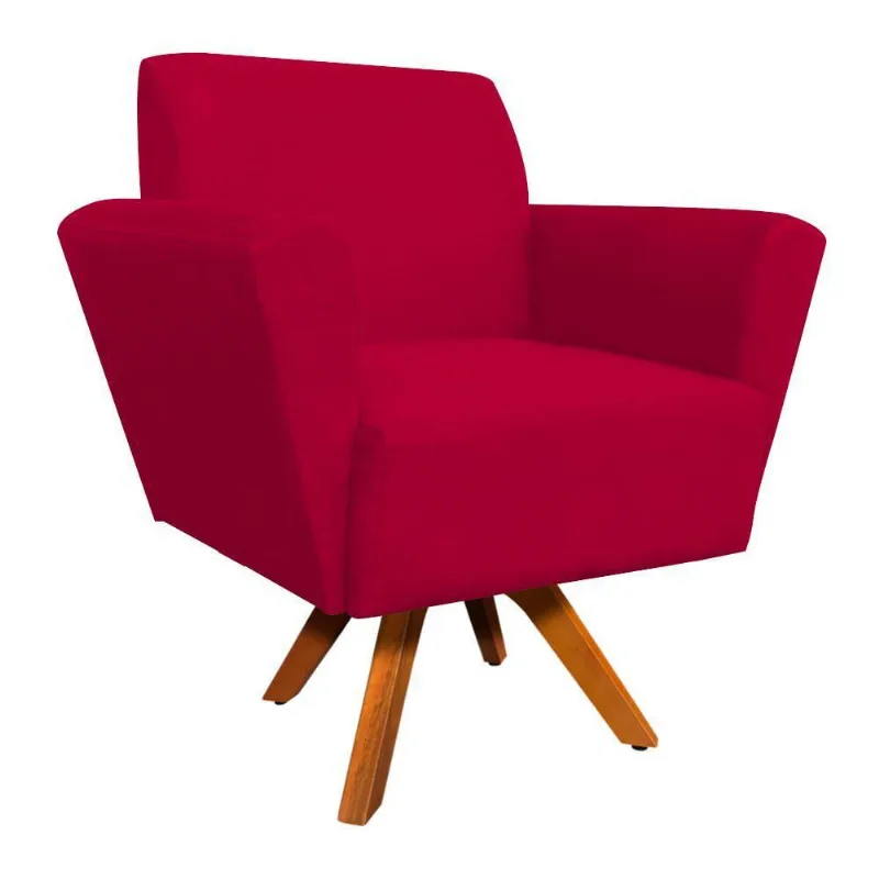Poltrona Giratória Dora Vermelho