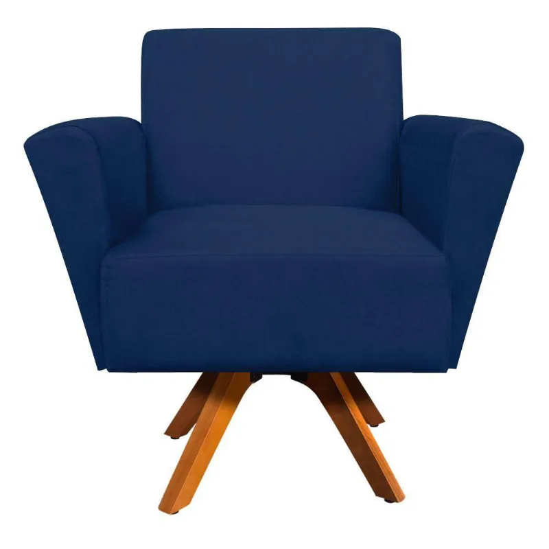 Kit 02 Poltronas Giratória Dora Azul Marinho