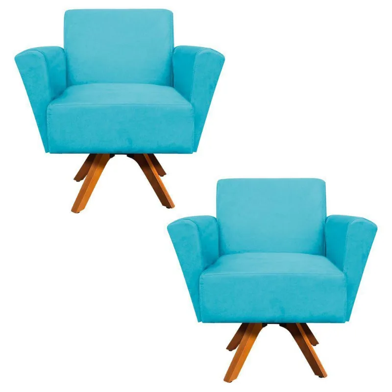 Kit 02 Poltronas Giratória Dora Mm30