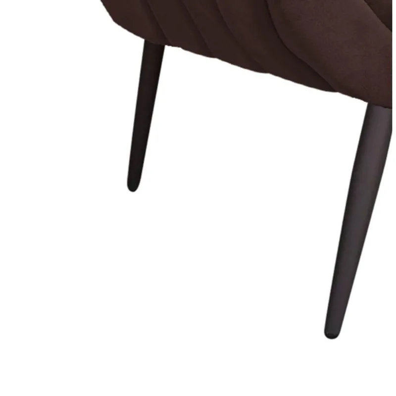 Poltrona Giovana Suede Pés Palito Ferro Drossi Marrom