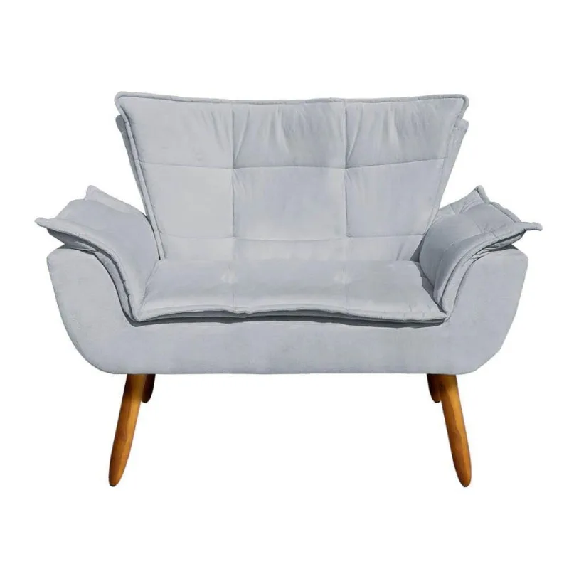 Namoradeira Opala Suede Cinza Castanho
