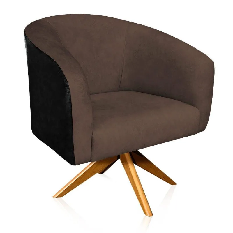 Poltrona Stella Corano Preto Marrom