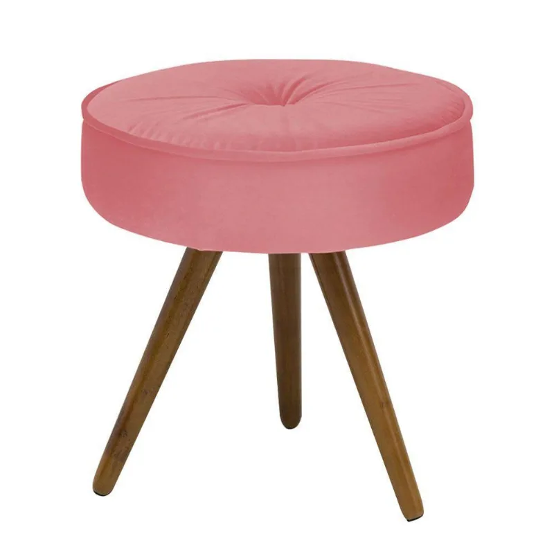Puff Decorativo Julia Redondo Suede D´rossi Rose
