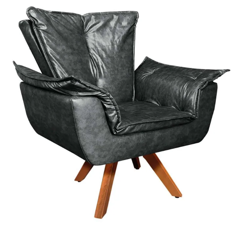 Poltrona Giratória Opala Corano Mm30 Preto