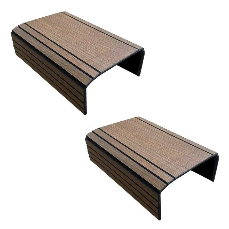 Kit 02 Bandeja Esteira para Braço de Sofá Porta Copo Tabaco