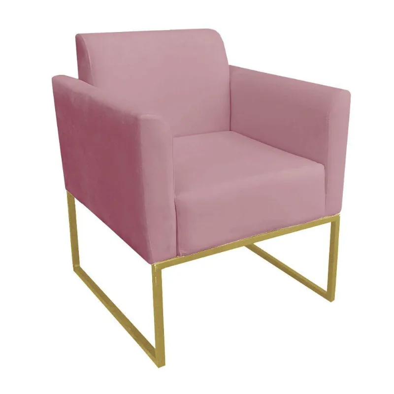 Poltrona Marisa Suede Rose