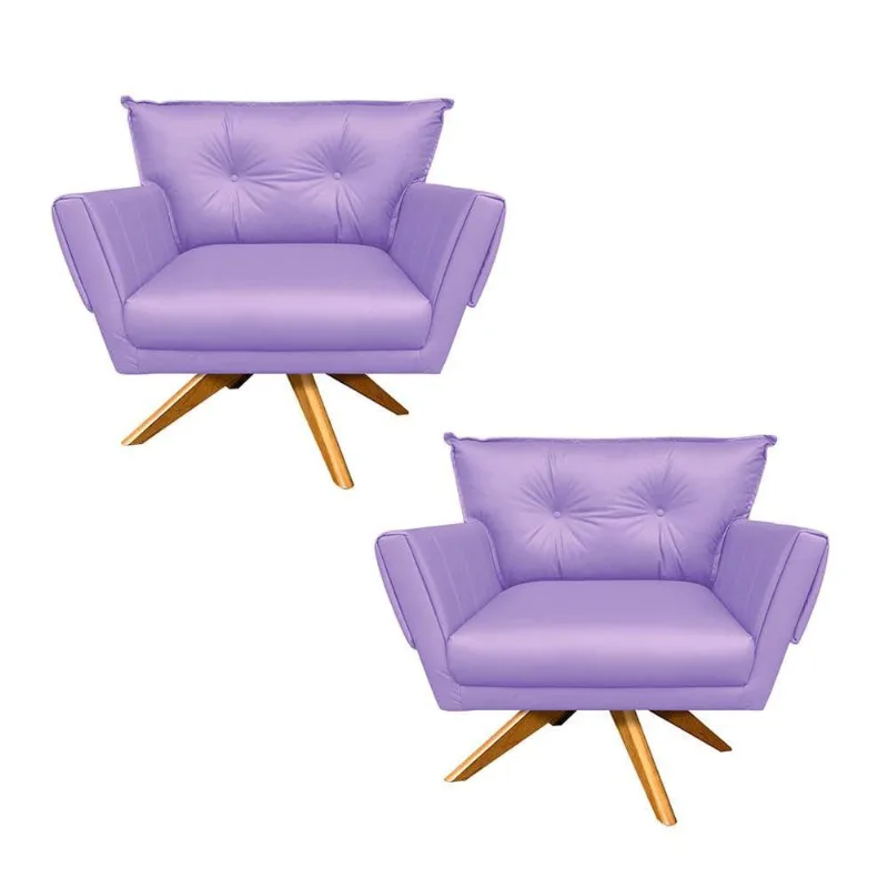 Kit 02 Poltronas Giratórias Anitta Corino