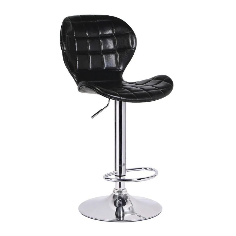 Banqueta Lucia Pu Preto Base Disco