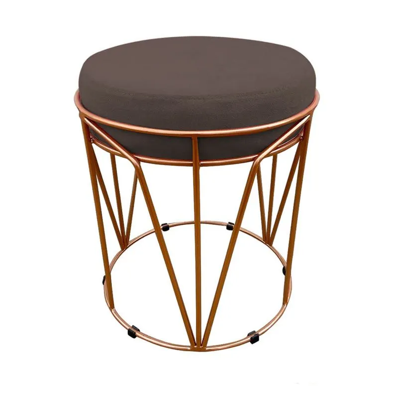 Puff Babu Suede Base Cobre D'Rossi
