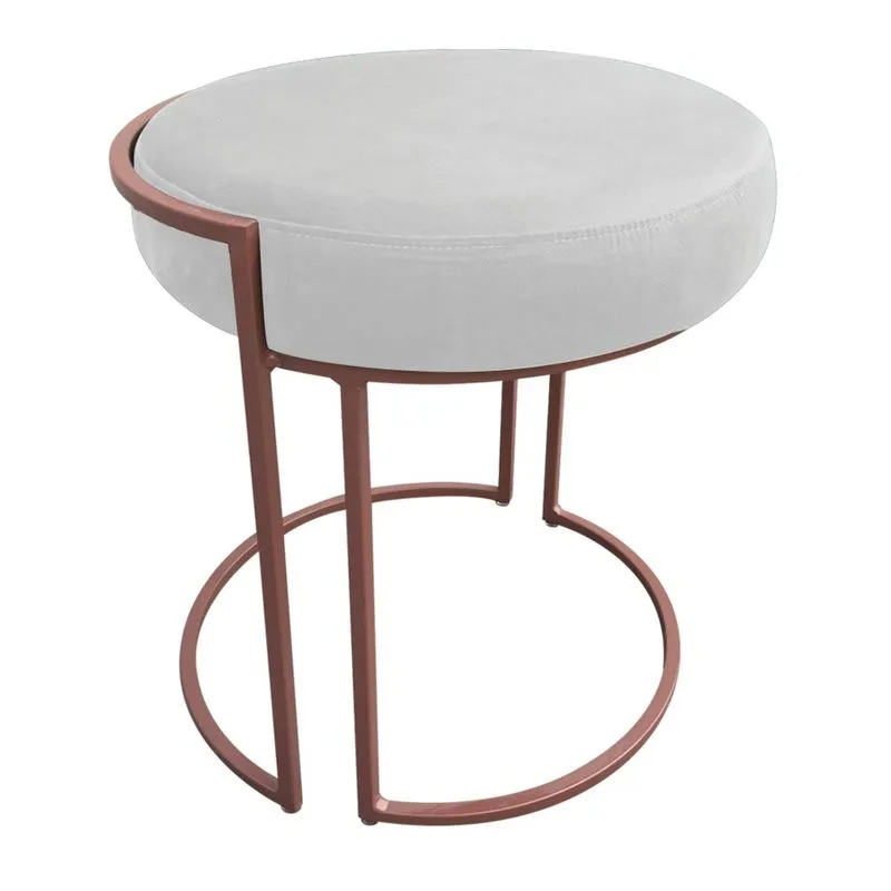Puff Love Suede Base Cobre D'Rossi