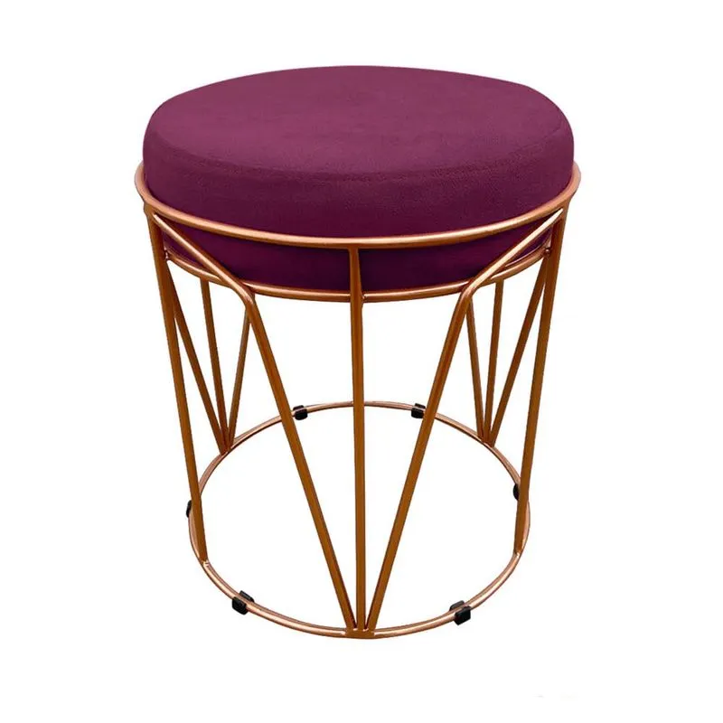 Puff Babu Suede Base Cobre D'Rossi