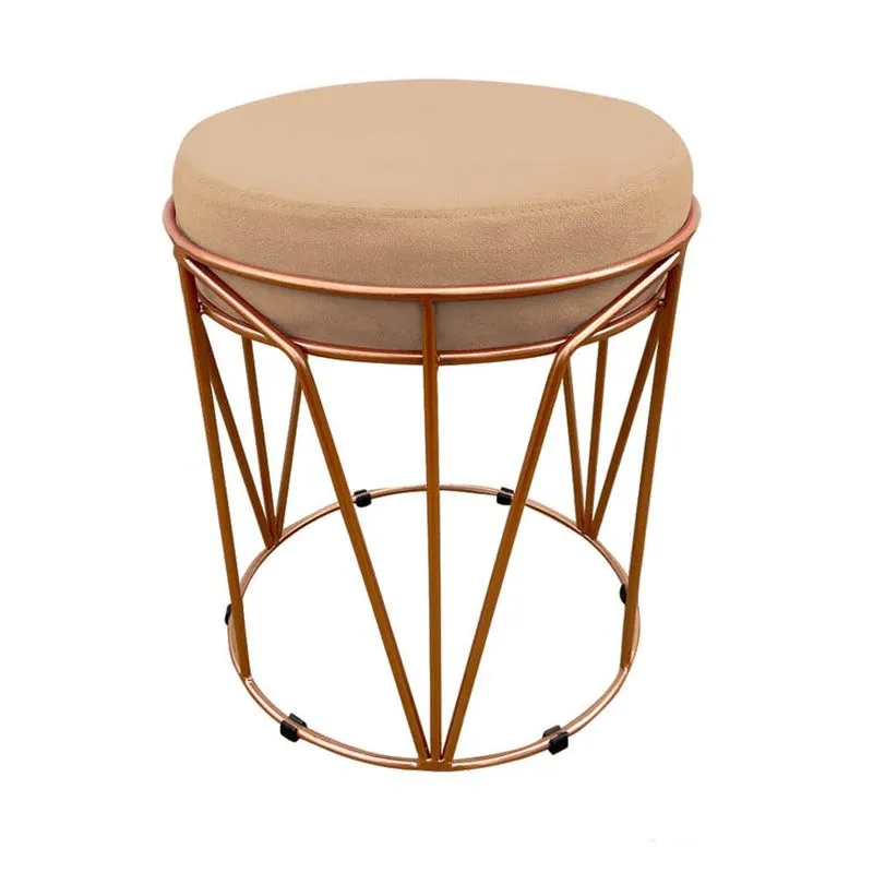 Puff Babu Suede Base Cobre D'Rossi