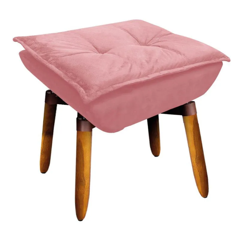 Puff Giratório Opala Suede Base 25cm Rose