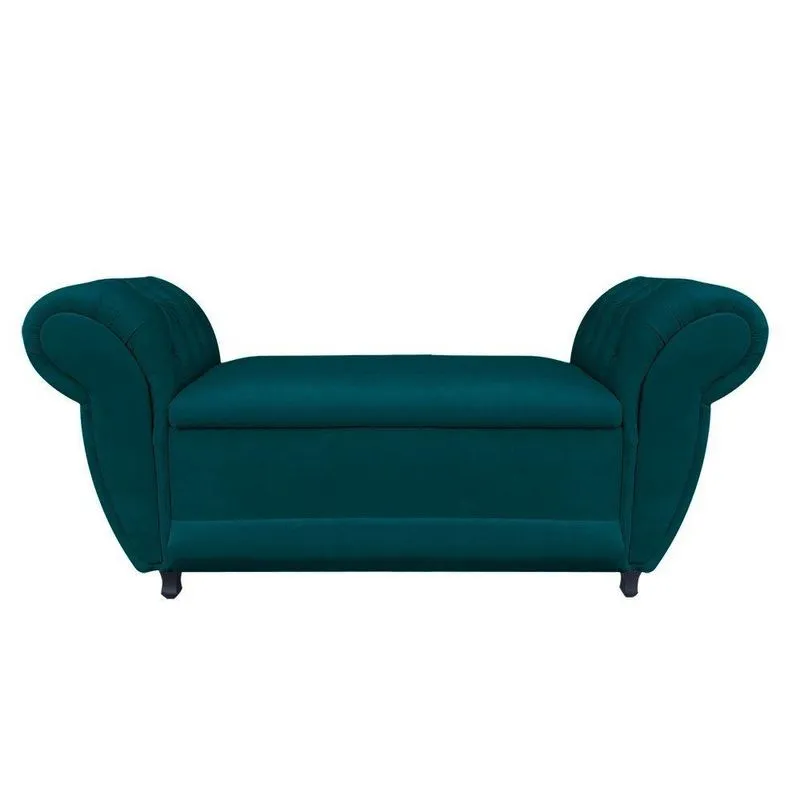 Recamier Baú Grécia Namoradeira Calçadeira 195cm Suede