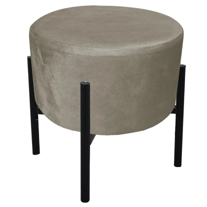 Puff Iron Suede Base Palito D´rossi -marrom Rato