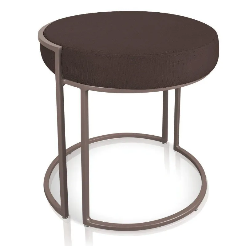 Puff Love Suede Base Cobre Marrom