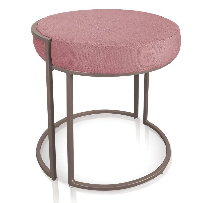 Puff Love Suede Base Cobre Rose