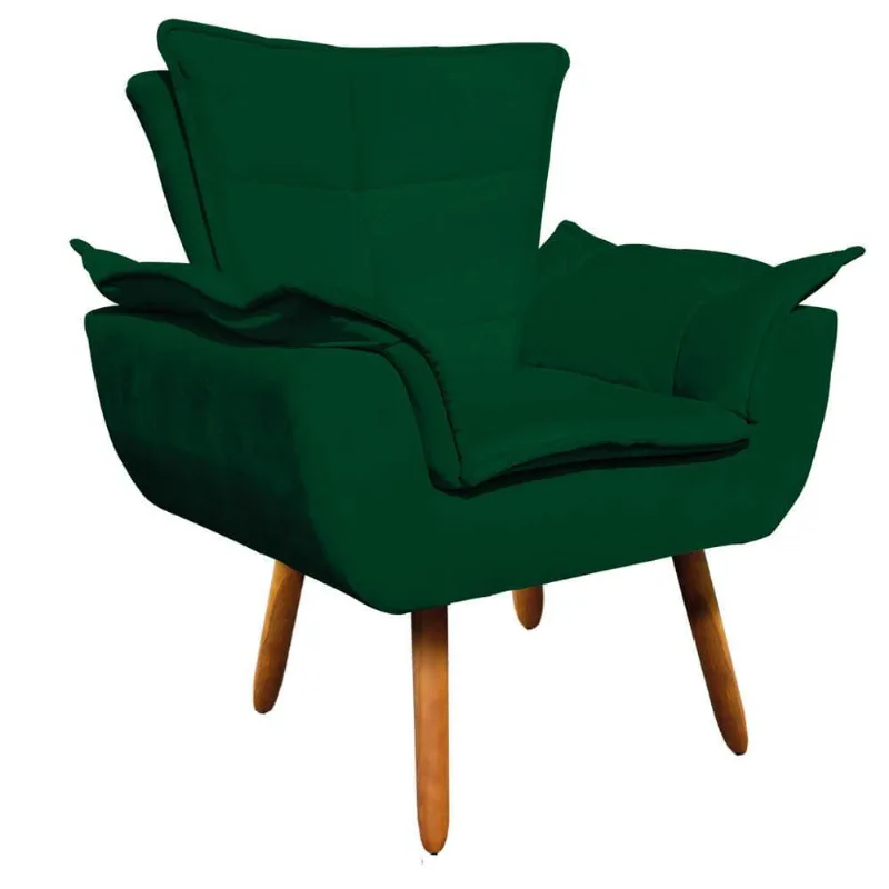 Poltrona Opala Castanho Verde