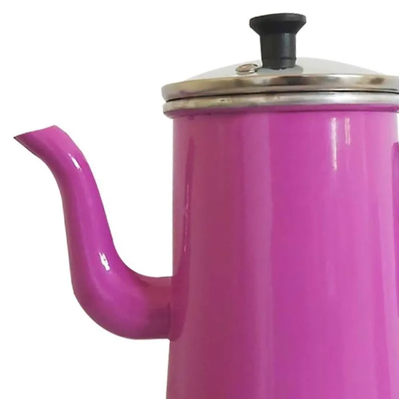 Bule Com Tampa De Vidro 12cm Pink Panelar