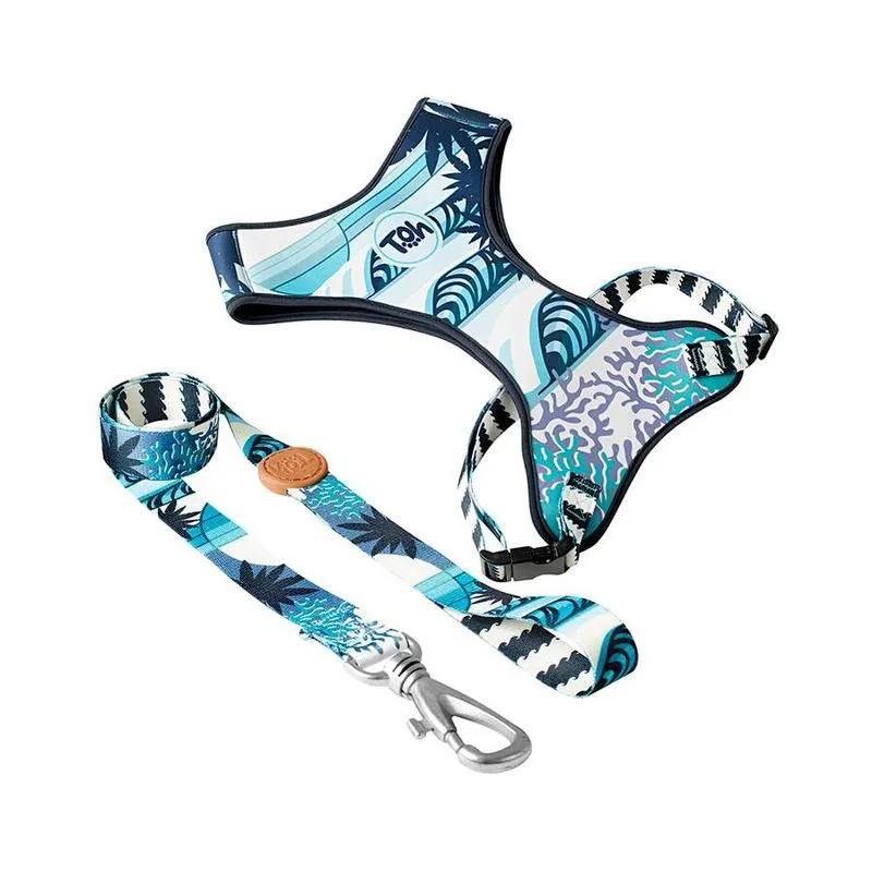Peitoral com Guia Toh Neoprene Noronha para Cães - Tamanho M