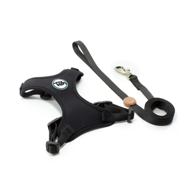 Peitoral Com Guia Neo Black Para Gatos