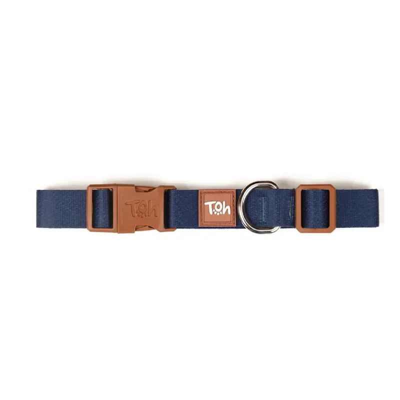 Coleira Cães Tradicional Basic Toh Azul G