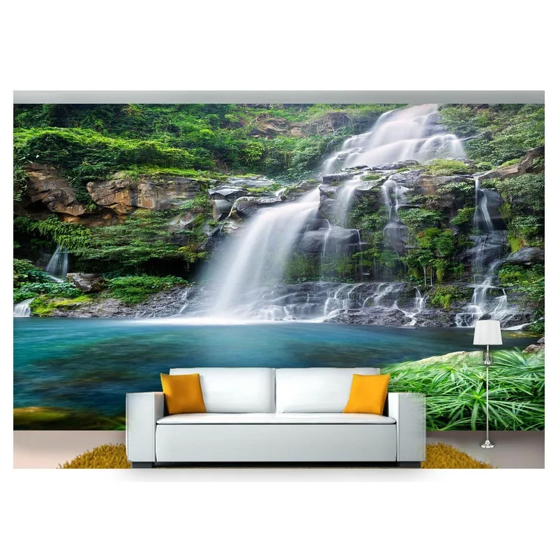 Papel De Parede Cachoeira Natureza Mata 3D Nch114 3M²