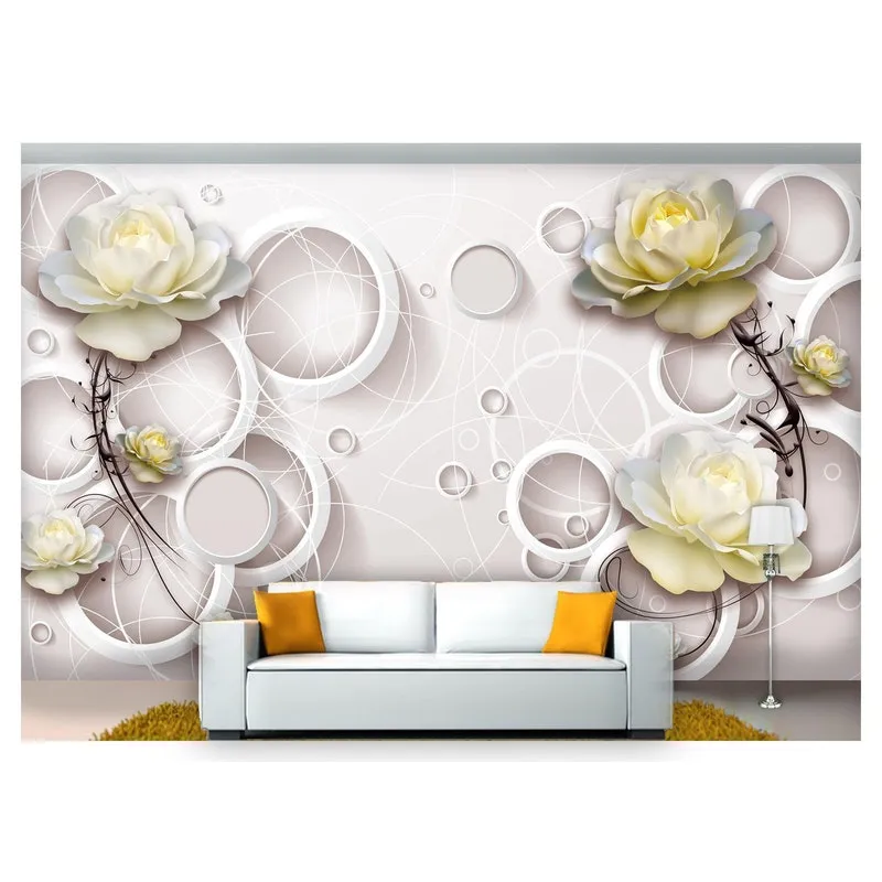 Papel De Parede Flores Textura 3D Xfl49 3M²
