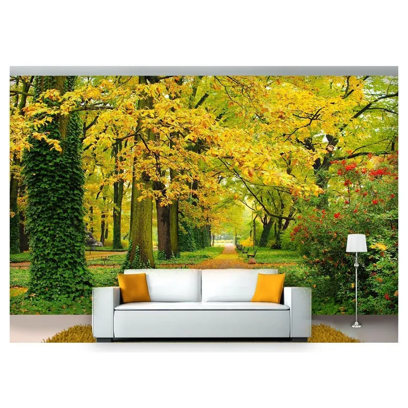Papel De Parede Floresta Natureza Árvores 3d 3m² Xna157