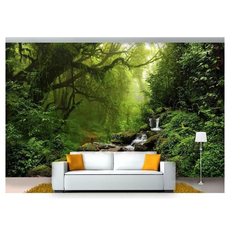 Papel De Parede Floresta Natureza Árvores 3D 3M² Xna163