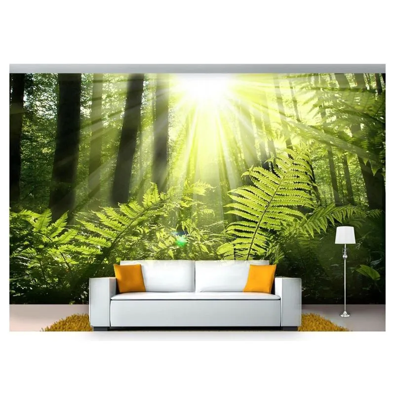 Papel De Parede Floresta Natureza Árvores 3D 3M² Xna173