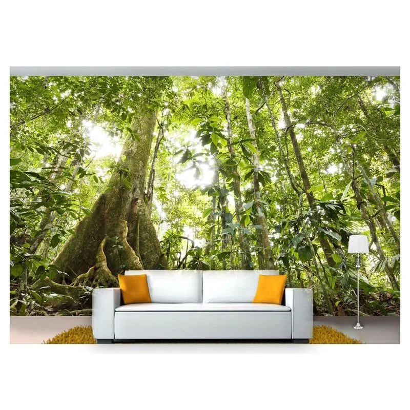 Papel De Parede Floresta Natureza Árvores 3D 3M² Xna179