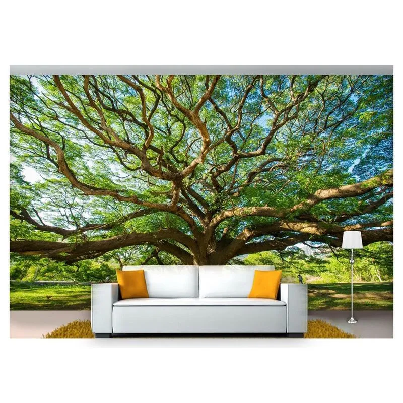 Papel De Parede Floresta Natureza Árvores 3D 3M² Xna183