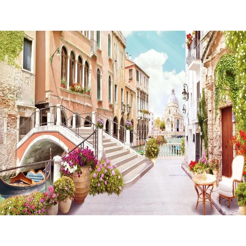 Papel De Parede Paisagem Digital Veneza 3D 6M² Dah33