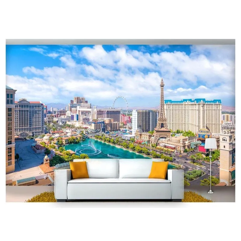 Papel De Parede Cidade Prédios Las Vegas 3D 6M² Ncd223