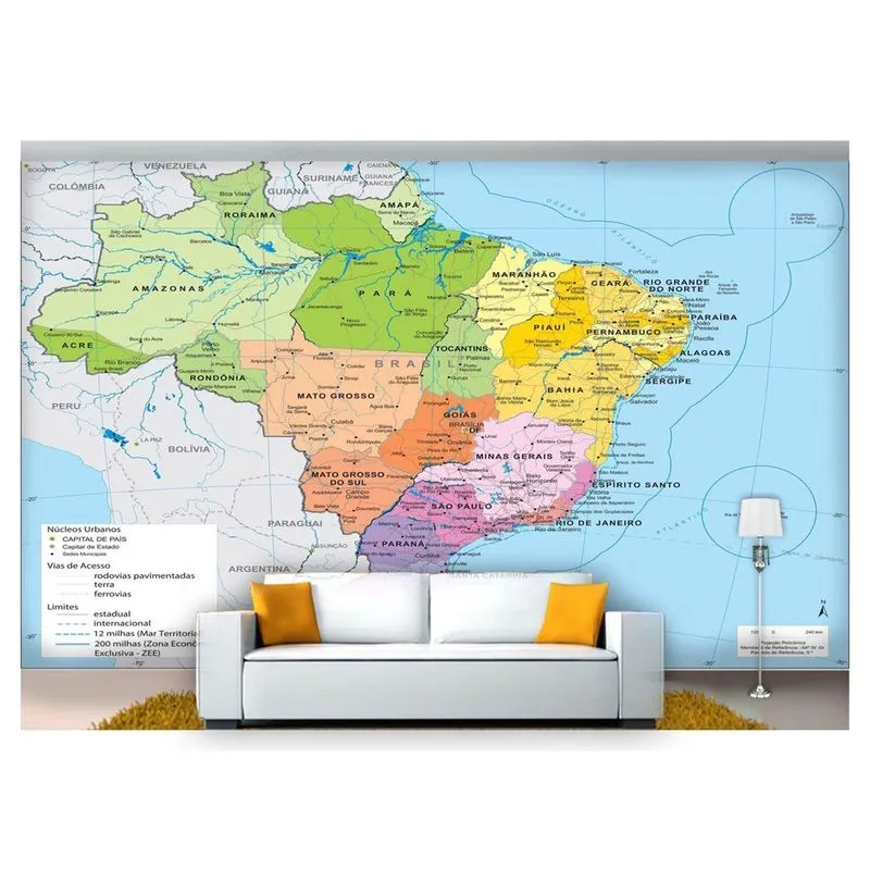 Papel De Parede Mapa Brasil Nmu12
