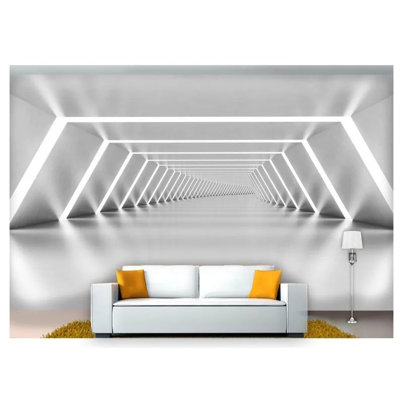 Papel De Parede Túnel Profundo Caminho 3D At27