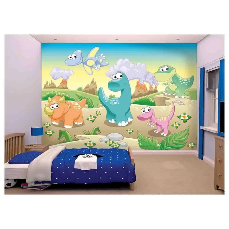 Papel De Parede Infantil Dinossauros Baby 3D 7,50M² Azs59